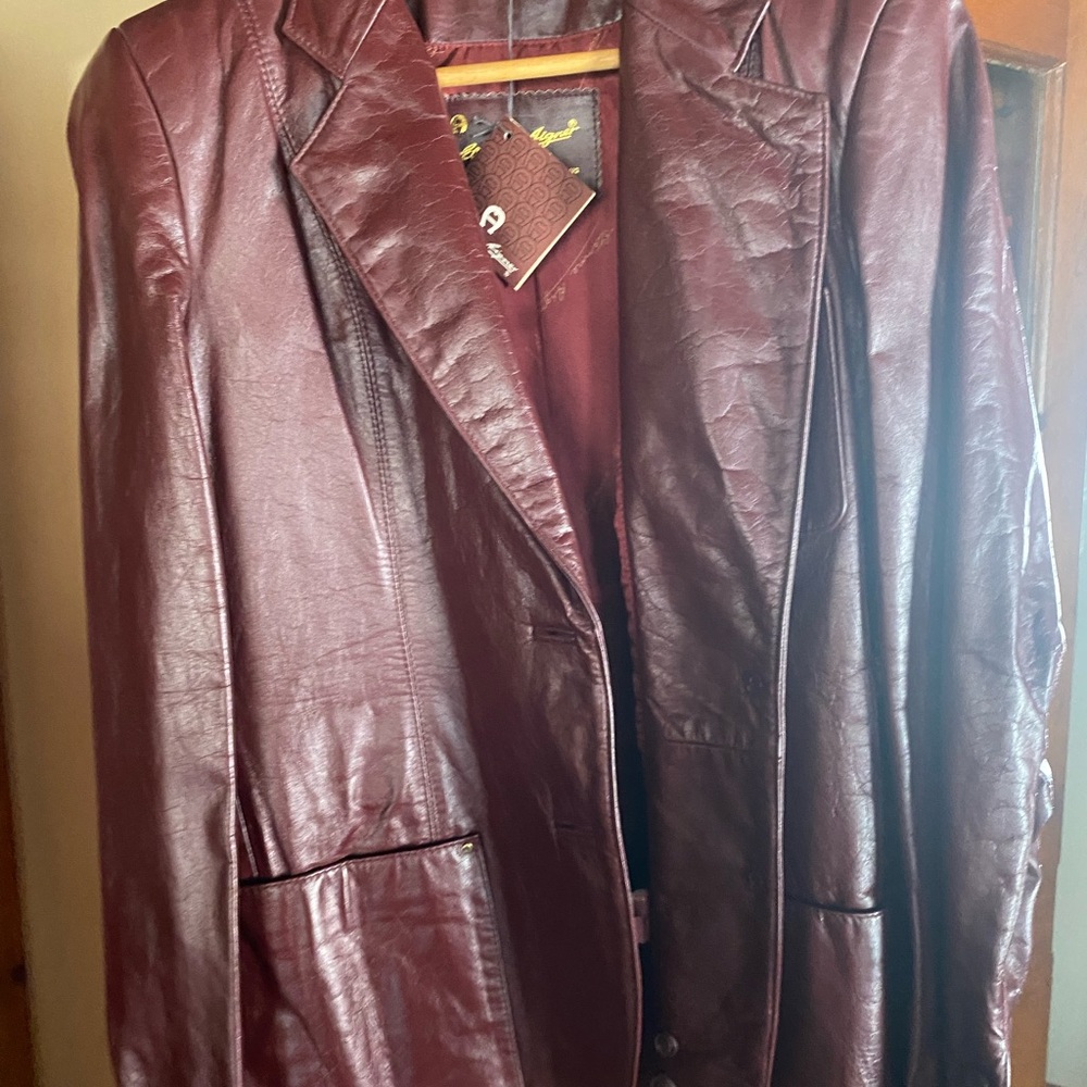 Red leather jacket. Never worn—